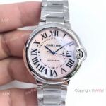 Swiss Grade Copy Cartier Ballon Bleu De Pink Mother of Pearl Dial 36mm Automatic